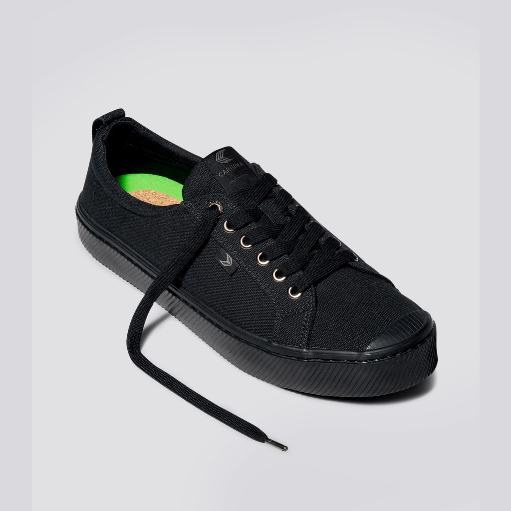 OCA LOW Cariuma Low Top Tela Vegan Noir Homme | JZB-0926650